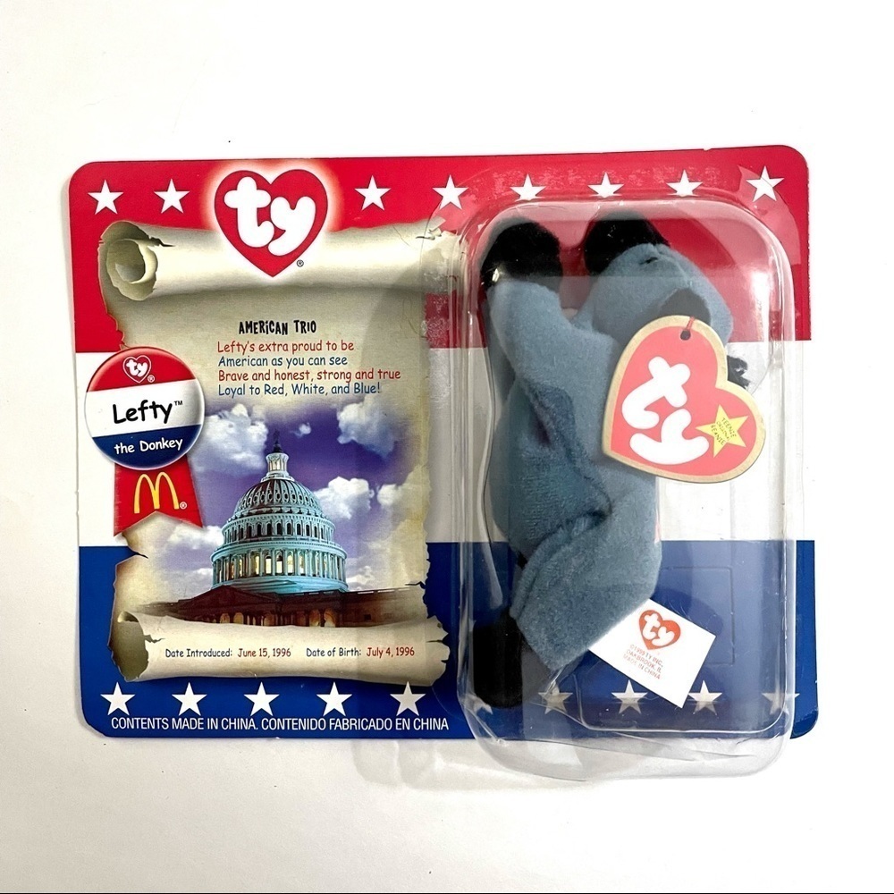 Ty Lefty The Donkey Ronald McDonald House Charities New in Package Unopened